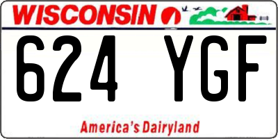 WI license plate 624YGF