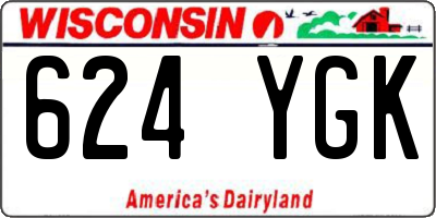 WI license plate 624YGK