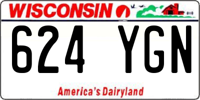 WI license plate 624YGN