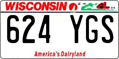 WI license plate 624YGS
