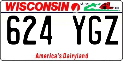WI license plate 624YGZ