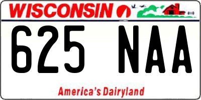 WI license plate 625NAA