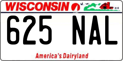 WI license plate 625NAL