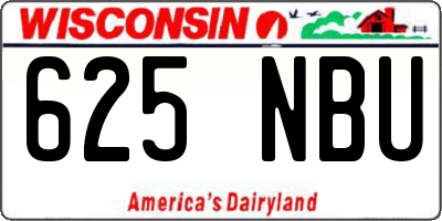 WI license plate 625NBU