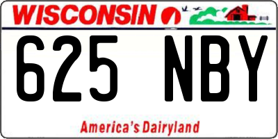 WI license plate 625NBY