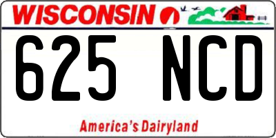 WI license plate 625NCD