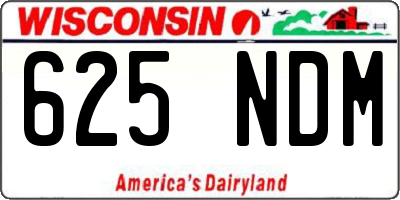 WI license plate 625NDM