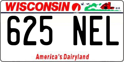 WI license plate 625NEL