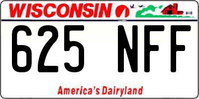 WI license plate 625NFF