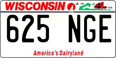 WI license plate 625NGE