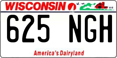 WI license plate 625NGH