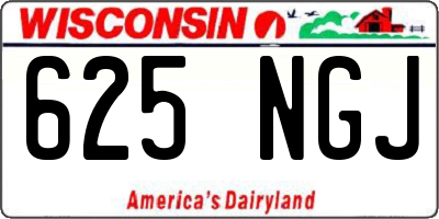 WI license plate 625NGJ