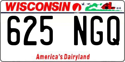 WI license plate 625NGQ