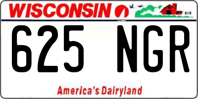 WI license plate 625NGR
