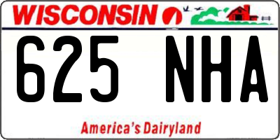 WI license plate 625NHA