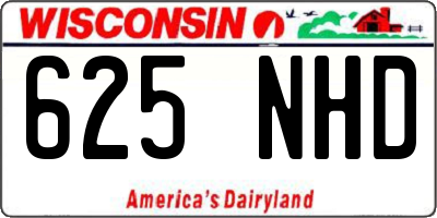 WI license plate 625NHD