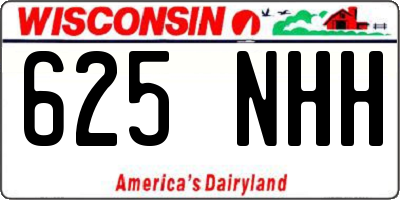 WI license plate 625NHH