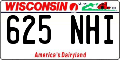 WI license plate 625NHI