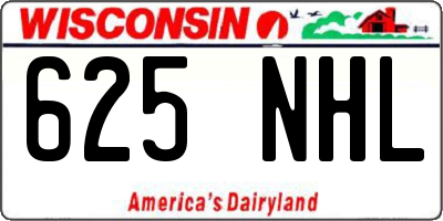 WI license plate 625NHL