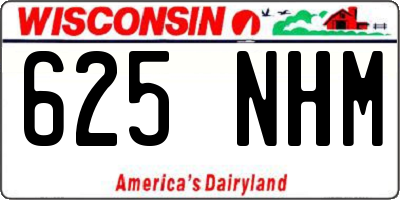 WI license plate 625NHM