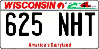 WI license plate 625NHT