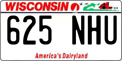 WI license plate 625NHU