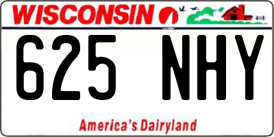 WI license plate 625NHY