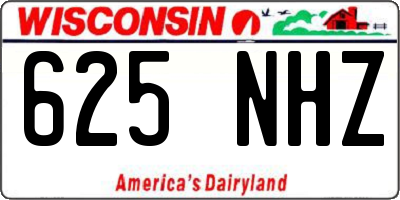 WI license plate 625NHZ
