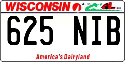 WI license plate 625NIB