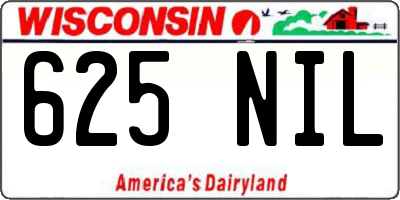 WI license plate 625NIL