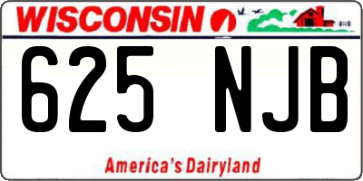 WI license plate 625NJB