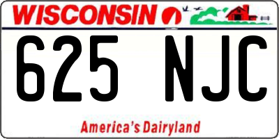 WI license plate 625NJC