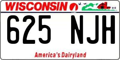 WI license plate 625NJH