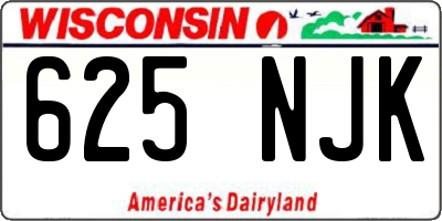 WI license plate 625NJK