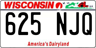 WI license plate 625NJQ