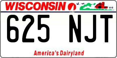 WI license plate 625NJT