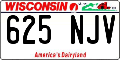 WI license plate 625NJV
