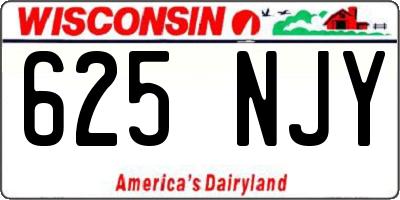 WI license plate 625NJY