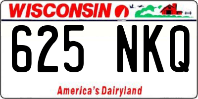 WI license plate 625NKQ