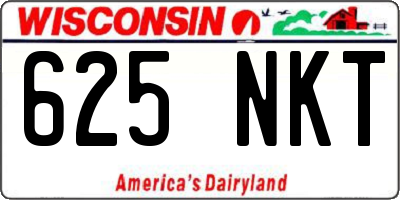 WI license plate 625NKT