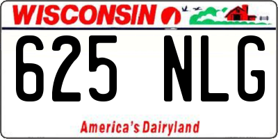WI license plate 625NLG
