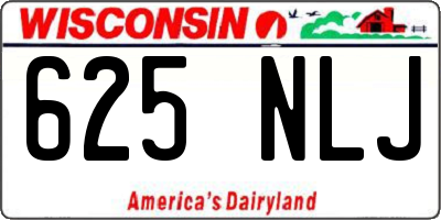 WI license plate 625NLJ