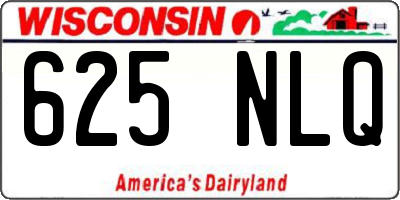 WI license plate 625NLQ
