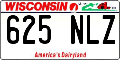 WI license plate 625NLZ
