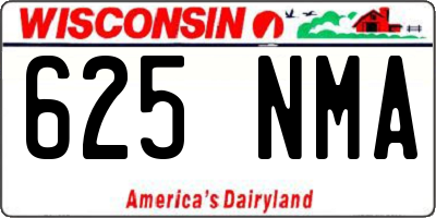 WI license plate 625NMA
