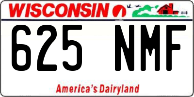 WI license plate 625NMF