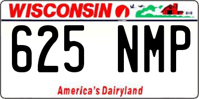 WI license plate 625NMP