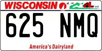 WI license plate 625NMQ