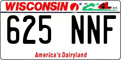 WI license plate 625NNF