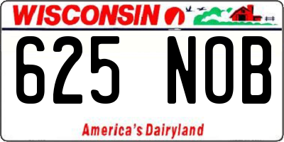 WI license plate 625NOB